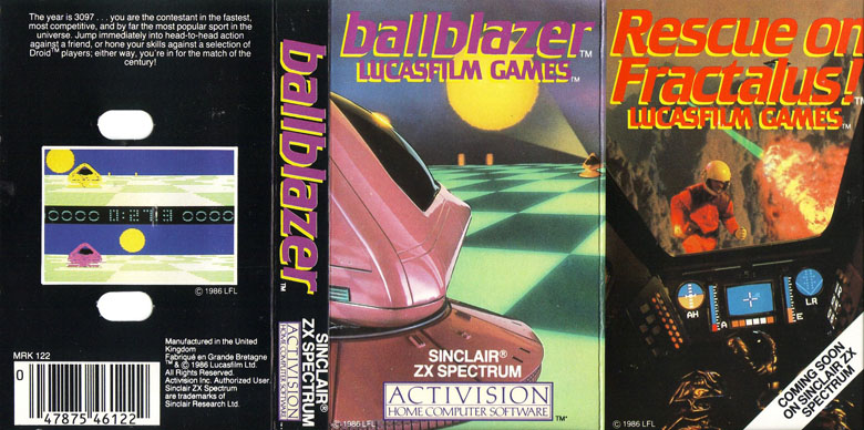 Ballblazer box art for ZX Spectrum